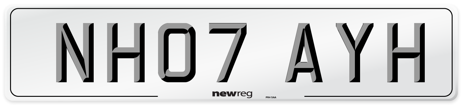NH07 AYH Number Plate from New Reg